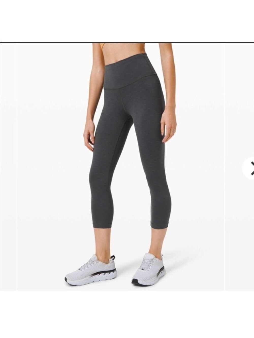 lululemon athletica Wunder Train High Rise Crop Dark Gray Leggings size 4